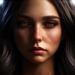 Ultra-photorealistic fantasy portrait, masterpiece, cinematic realism, 8K HDR, medium-format photography, physically based rendering, ultra-detailed skin with realistic pores, dramatic lighting, volumetric atmosphere, shallow depth of field.  Deity is Nephy, beautiful, tall 25 year old Egyptian-Turkish mixed enchantress, she has dark hazel eyes with amber highlights, with an inquisitive gaze. She has tanned almond radiant skin. She has shimmering dark blue eyeshadow and a smokey grey eyeliner. She has very long, glossy, thick, layered straight midnight black hair. She wears a black lace & satin and chiffon silk with a shimmering cobalt iridescence halter top with teardrop cutouts & microshorts. She wears ornate pale gold & dark blue sapphire cabochon jewelry; necklace with dark teal cabochon pendant, bracelets, earrings, anklets & rings. Black lace garter belt attached to thigh high sheer dark slate with a shimmering blue sparkling iridescence & pale gold lace upper border with pale gold filigree & dark sapphire cabochons.  Close-up centred portrait of a female deity laying slightly reclined on her side propped up on her elbows looking at the viewer on a large opulent ornate obsidian & gold open sarcophagus with ornately decorated silk sheets & puffy quilt in a dark chamber with sandstone rendered walls & polished white marble floors in a dimly candle lit Egyptian temple. the sheets are ivory with white floral embroidery, the thick quilt is a rich cream color with fine gold swirling filigree, numerous large white silk ribbons with ivory satin laurel leaf embroidery draped randomly on the sarcophagus. the scene though quite dark is illuminated by warm diffused amber candle light.